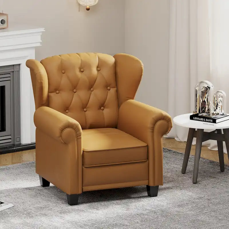 Modern Tufted Push Back Armchair