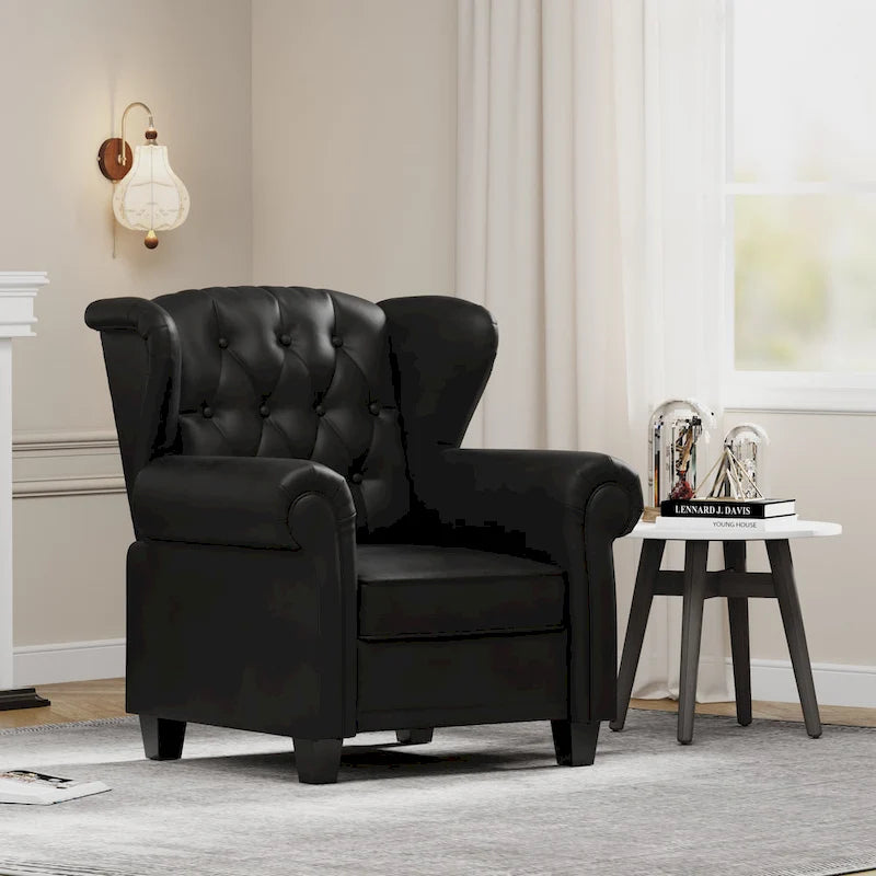 Modern Tufted Push Back Armchair