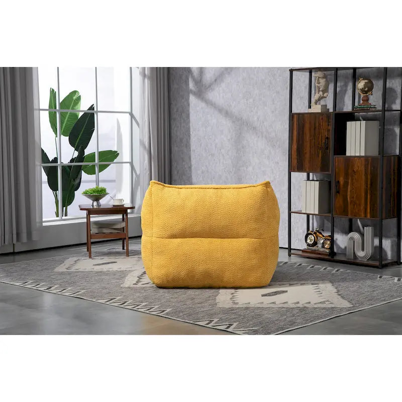 GDFStudio - COOLMORE Boucle Bean Bag Chair with Memory Foam Filling for Ultimate Comfort