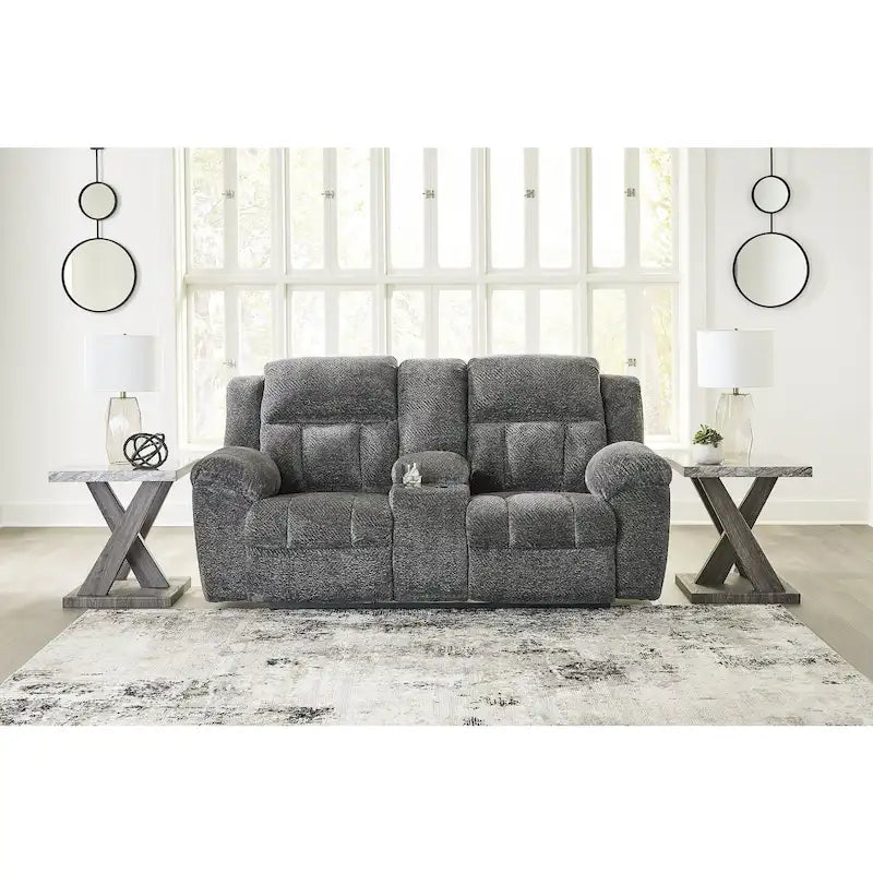 Signature Design by Ashley Frohn Double Reclining Loveseat with Console - 80W x 40D x 42H