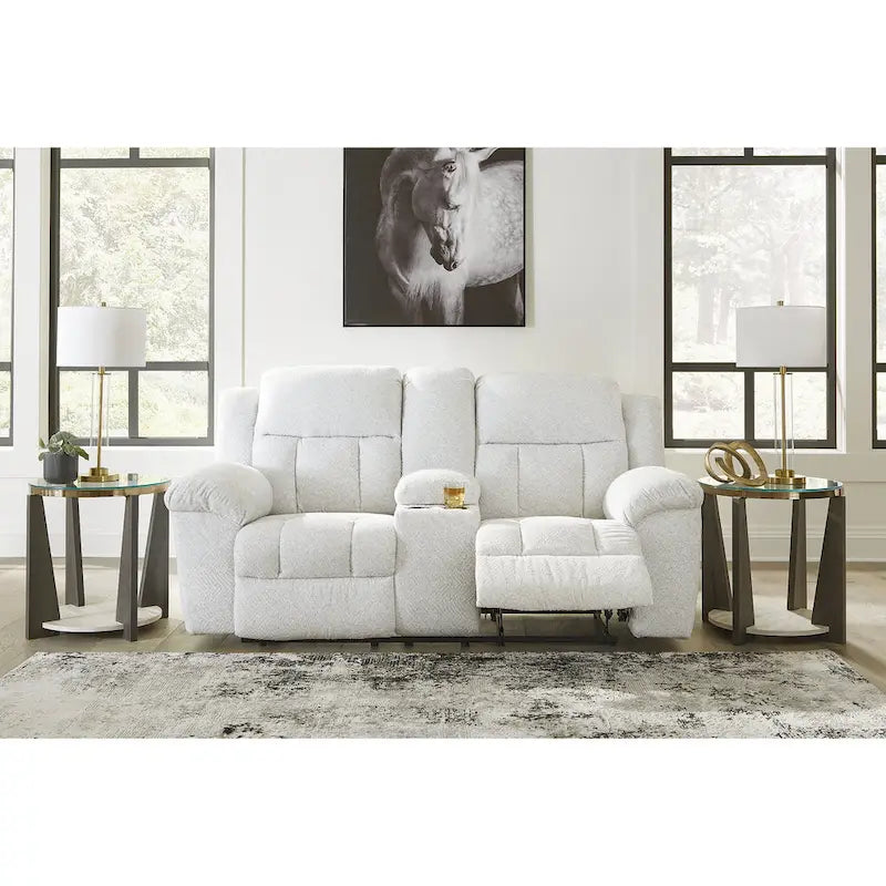 Signature Design by Ashley Frohn Double Reclining Loveseat with Console - 80W x 40D x 42H
