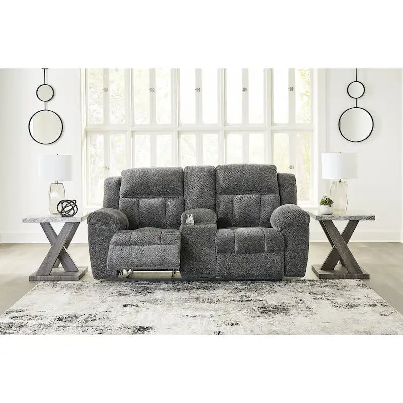 Signature Design by Ashley Frohn Double Reclining Loveseat with Console - 80W x 40D x 42H