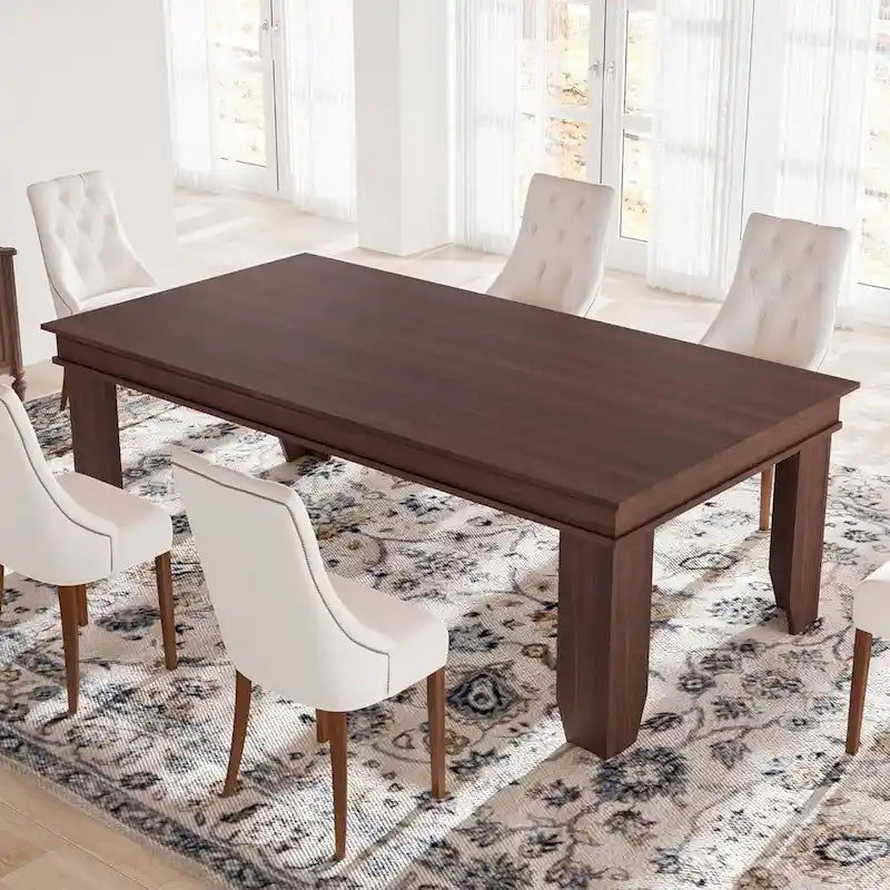 Farmhouse Dining Table for 6-8 People - N/A