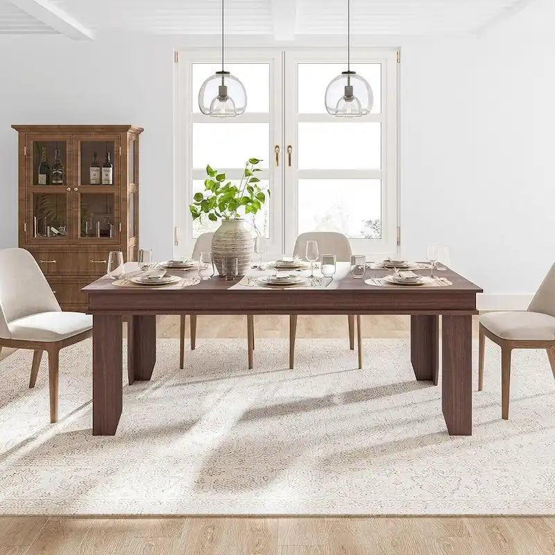 Farmhouse Dining Table for 6-8 People - N/A