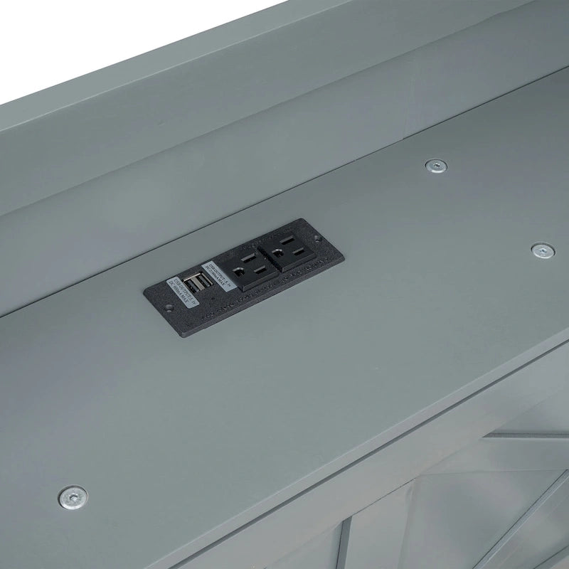 Wooden Platform Bed Outlets on Storage Headboard, Wood Slat Panel Bed Frame with 3 Storage Drawers & Pull-out Trundle Bed