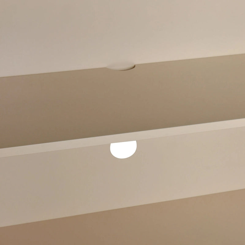 Modern 4-Door Sideboard with Convex Pattern Doors & 2 Silver Handle