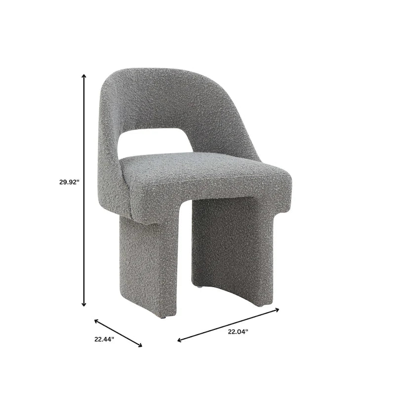 Boucle Set of 2 Modern Elegant Upholstered Accent Chair with MDF Wood Frame for Home Office Living Room & Bedroom