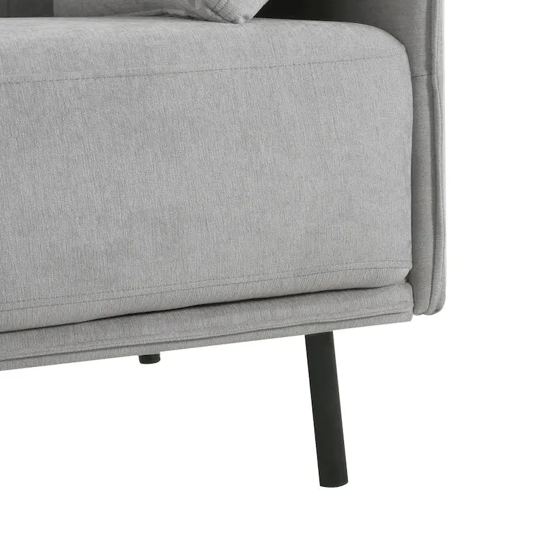 Modern 39.17 Upholstered Accent Chair with Solid Metal Legs and Pillow for Living Room