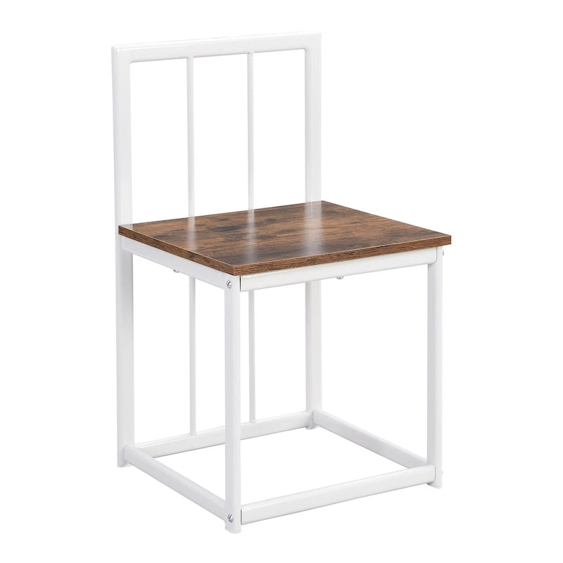 Modern 7-Piece Metal Frame Dining Table Set with Half-Round Table & 6 Chairs