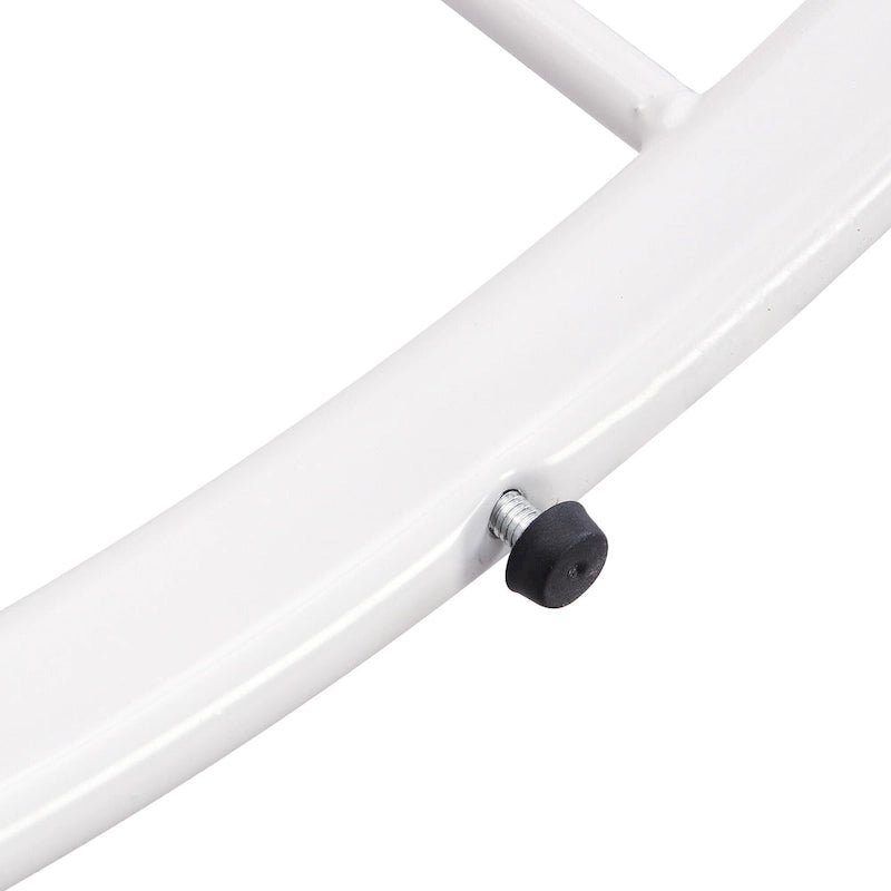 Modern 7-Piece Metal Frame Dining Table Set with Half-Round Table & 6 Chairs