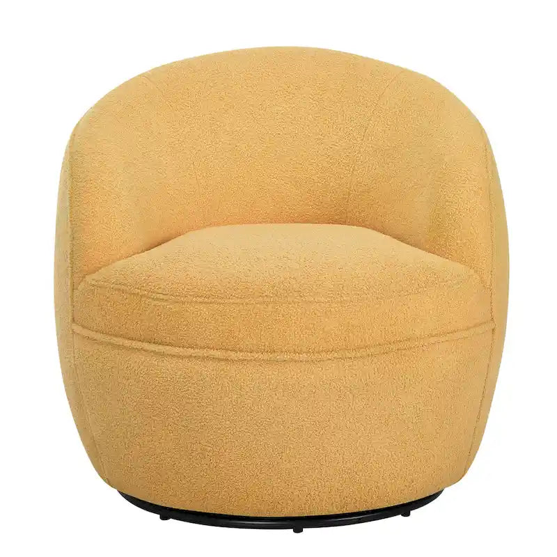 Roundhill Furniture Galleria 360 Swivel Teddy Sherpa Fabric Barrel Chair