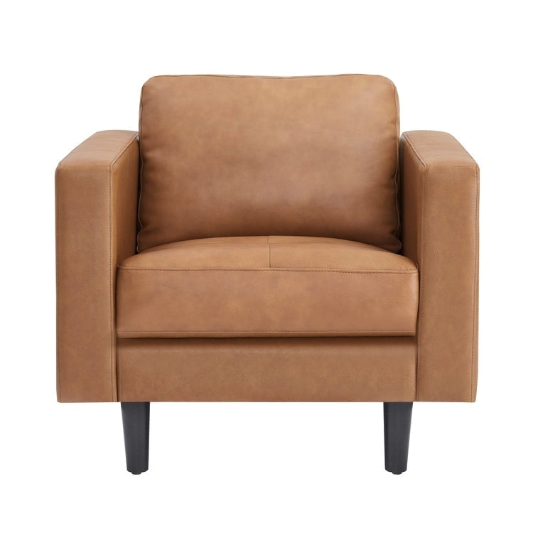 Genuine Mid-Century Leather Sofa Couch for Living Room Luxury Couch Sofa Furniture for Home Office Bedroom