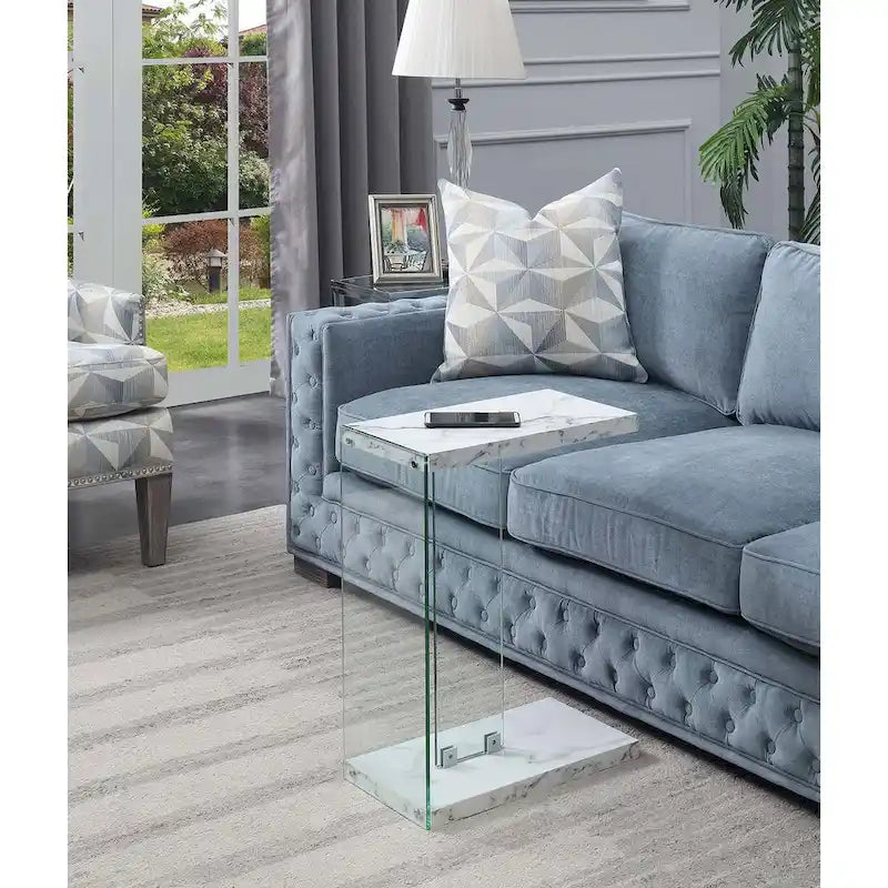 Convenience Concepts SoHo Glass C End Table