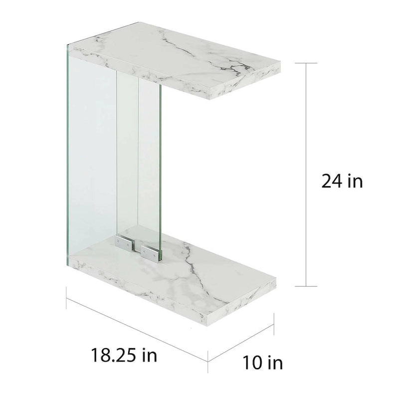 Convenience Concepts SoHo Glass C End Table