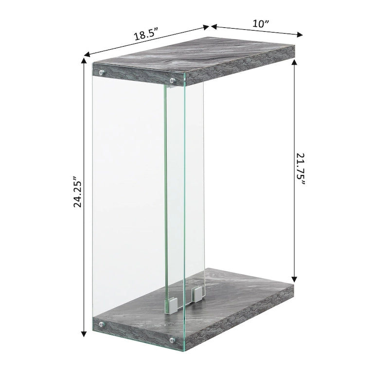 Convenience Concepts SoHo Glass C End Table
