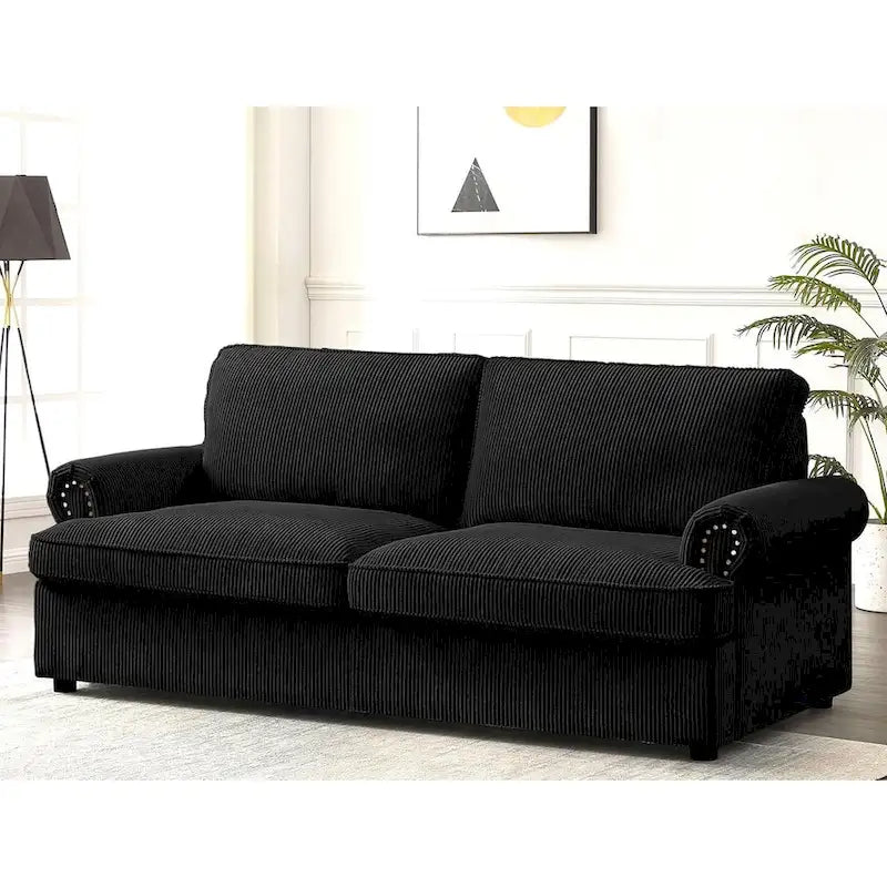 US Pride Furniture Viviana 76 inch Polyester Cushion Back Sofa Bed