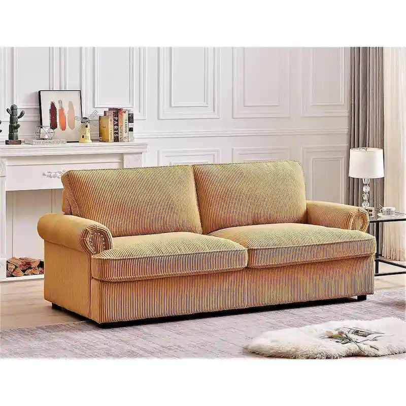 US Pride Furniture Viviana 76 inch Polyester Cushion Back Sofa Bed