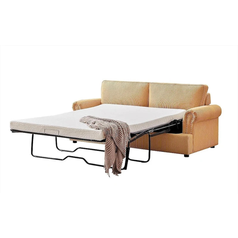 US Pride Furniture Viviana 76 inch Polyester Cushion Back Sofa Bed