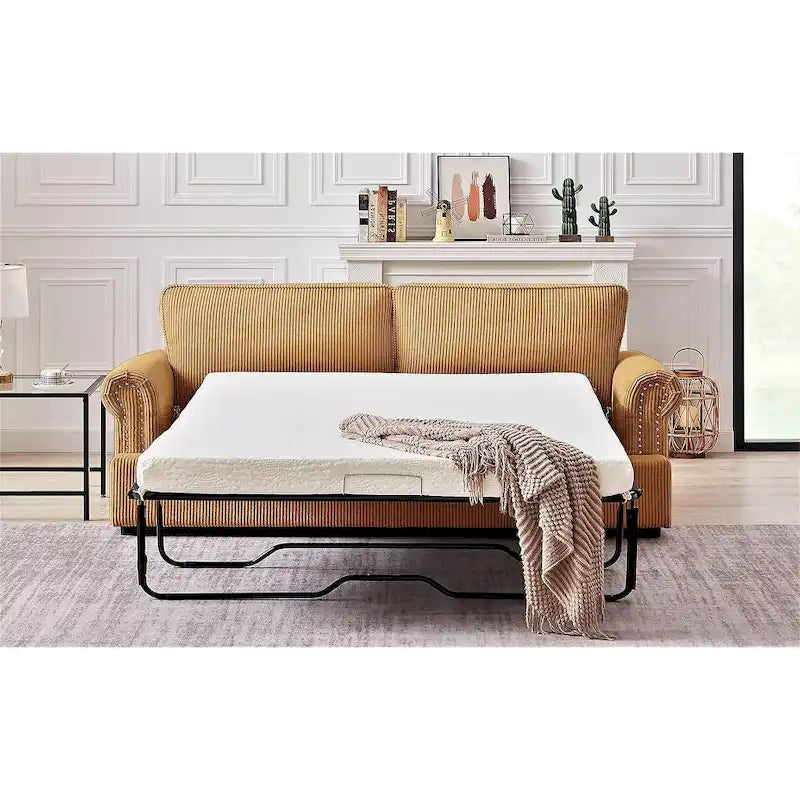 US Pride Furniture Viviana 76 inch Polyester Cushion Back Sofa Bed