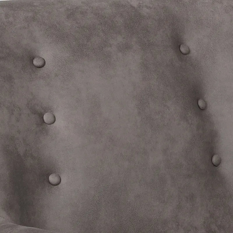 Valla Modern Wood Button Tufted Flared Arms Accent Chair by Carson Carrington