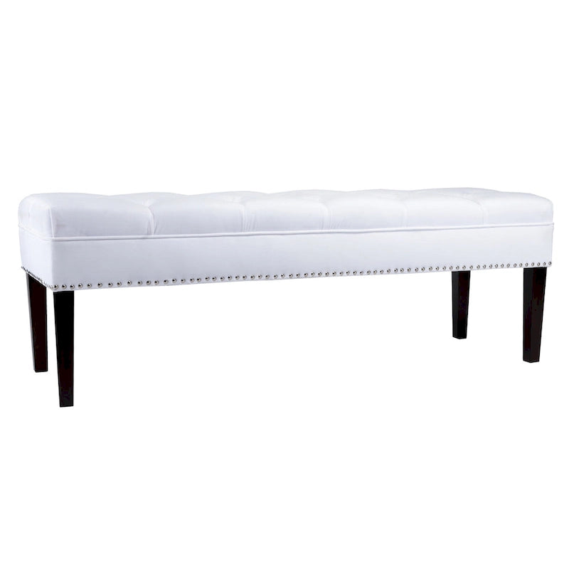 Mid Century Modern Tufted Upholstered Living Room Bench