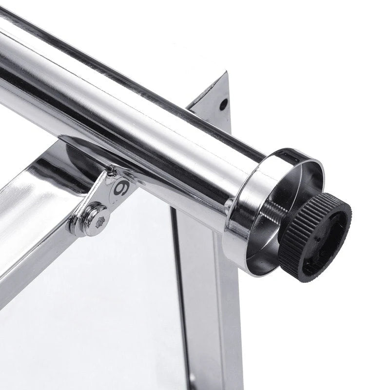 Grondin Modern Contemporary 2-Tier Console Table with Tempered Glass Top, Bottom Shelf, Steel and Acrylic Frame