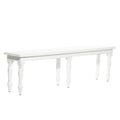 Wood Long Slim Bench - White - Roche River Decor - 12Wx63Lx18H
