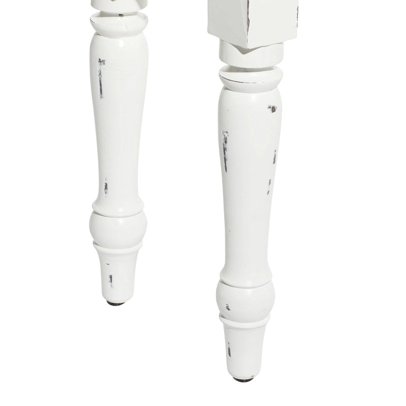 Wood Long Slim Bench - White - Roche River Decor - 12Wx63Lx18H