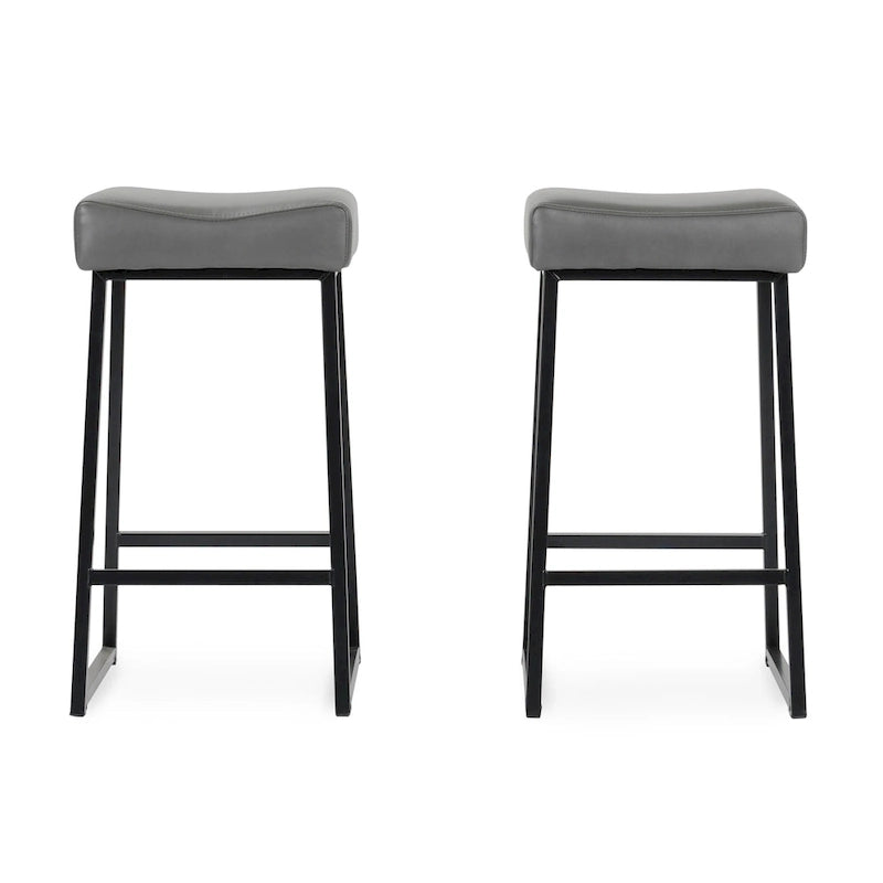 Amber 26 Counter Stool Smokey Grey (Set of 2) - Seat Height 26