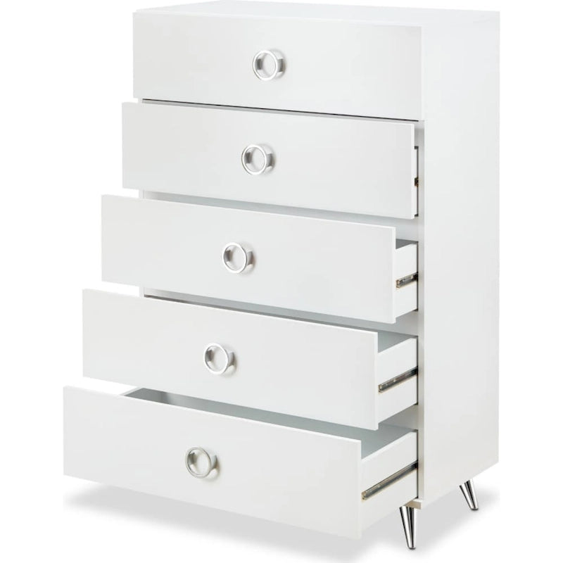 Modern Rectangular Wooden 5-Drawers Chest