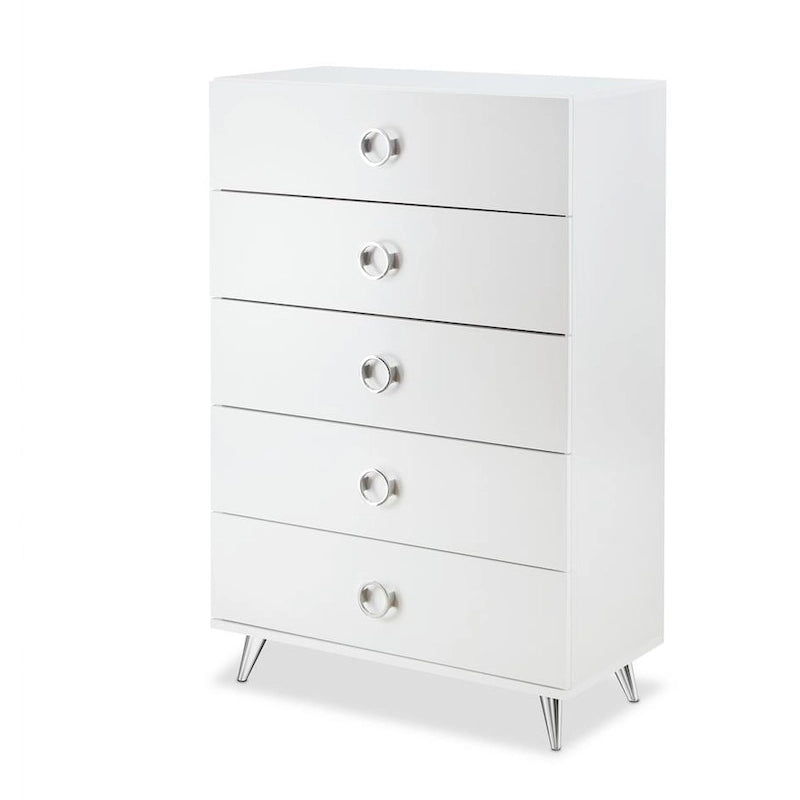 Modern Rectangular Wooden 5-Drawers Chest