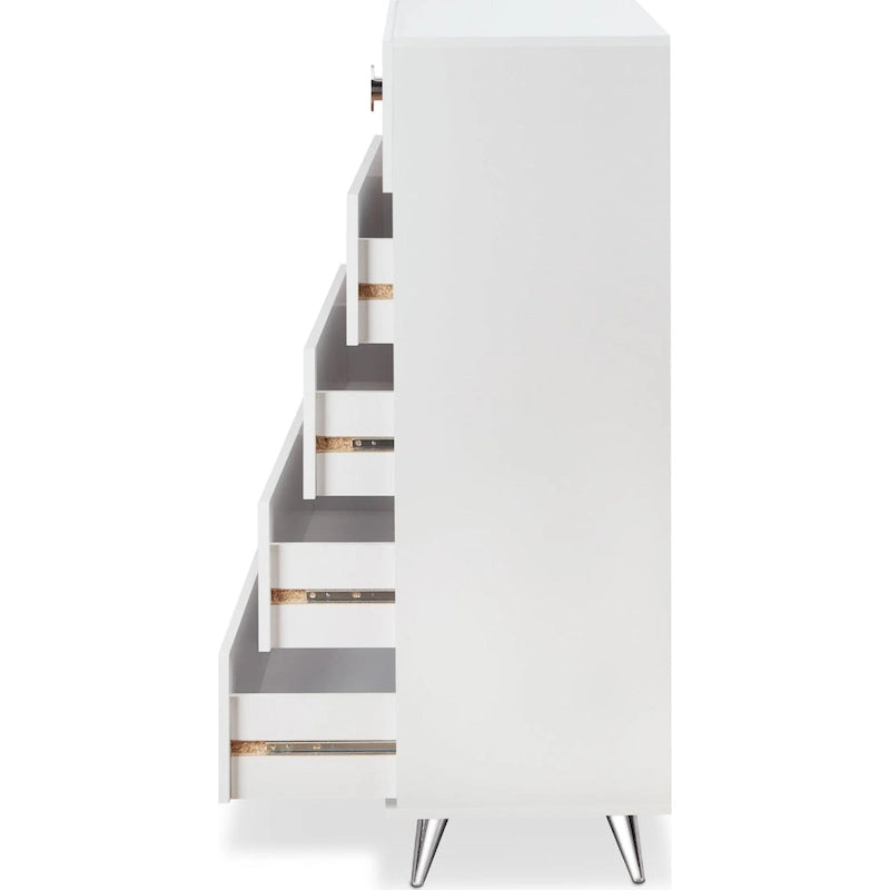 Modern Rectangular Wooden 5-Drawers Chest