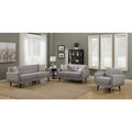 Crystal Grey 3-Piece Living Room Sofa Set