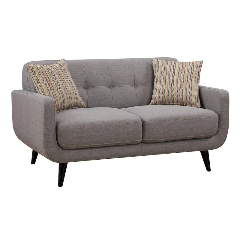 Crystal Grey 3-Piece Living Room Sofa Set