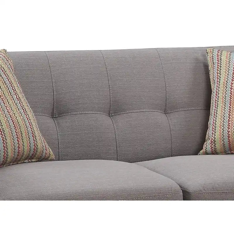 Crystal Grey 3-Piece Living Room Sofa Set