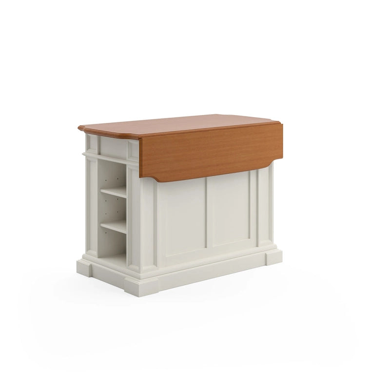 Copper Grove Cannington White Distressed Oak Kitchen Island
