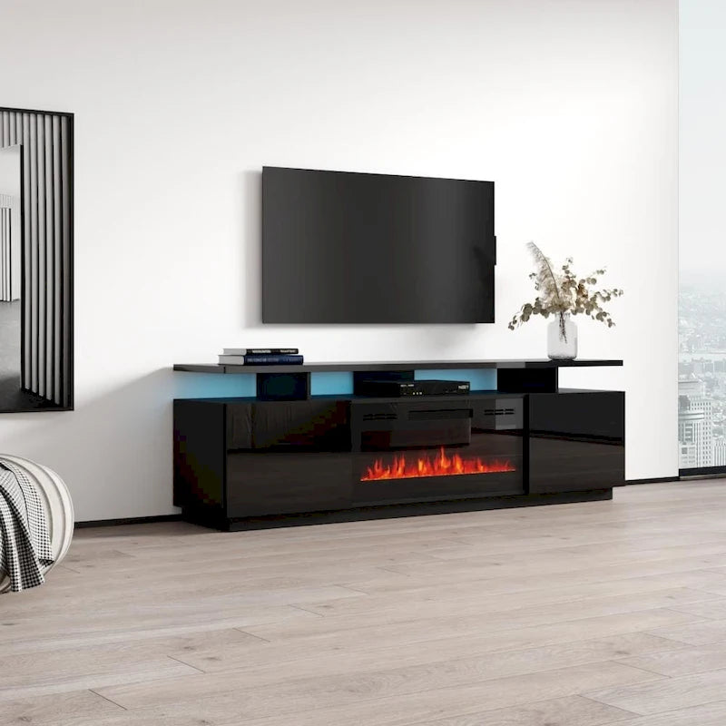 Meble Furniture Eva Modern TV Stand with Electric Fireplace