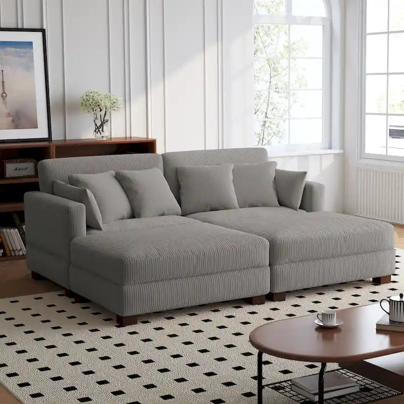 88 Convertible Larger Couch Modular Sectional Sofa Set