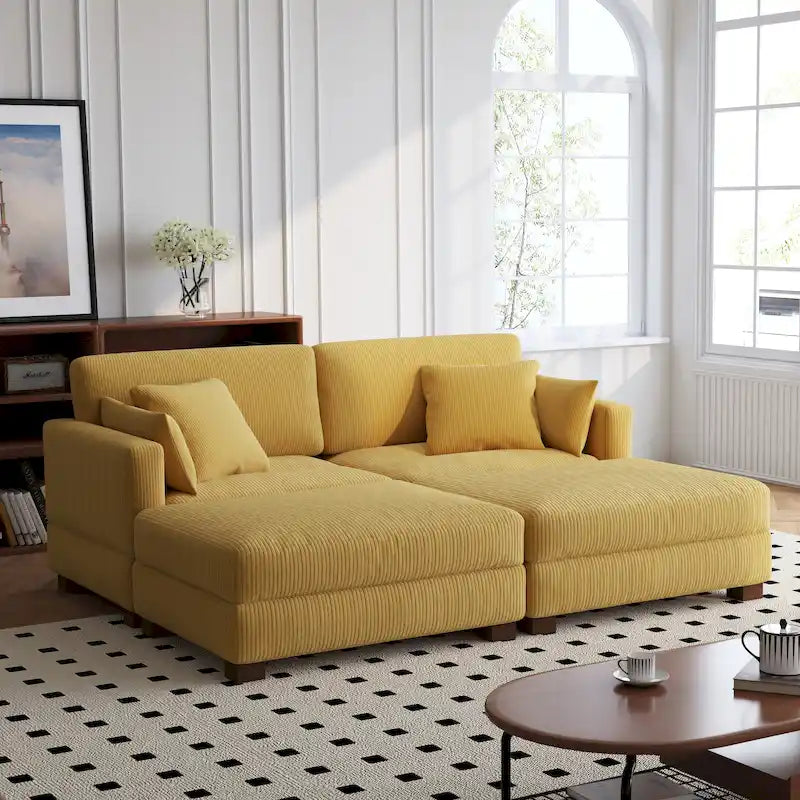 88 Convertible Larger Couch Modular Sectional Sofa Set