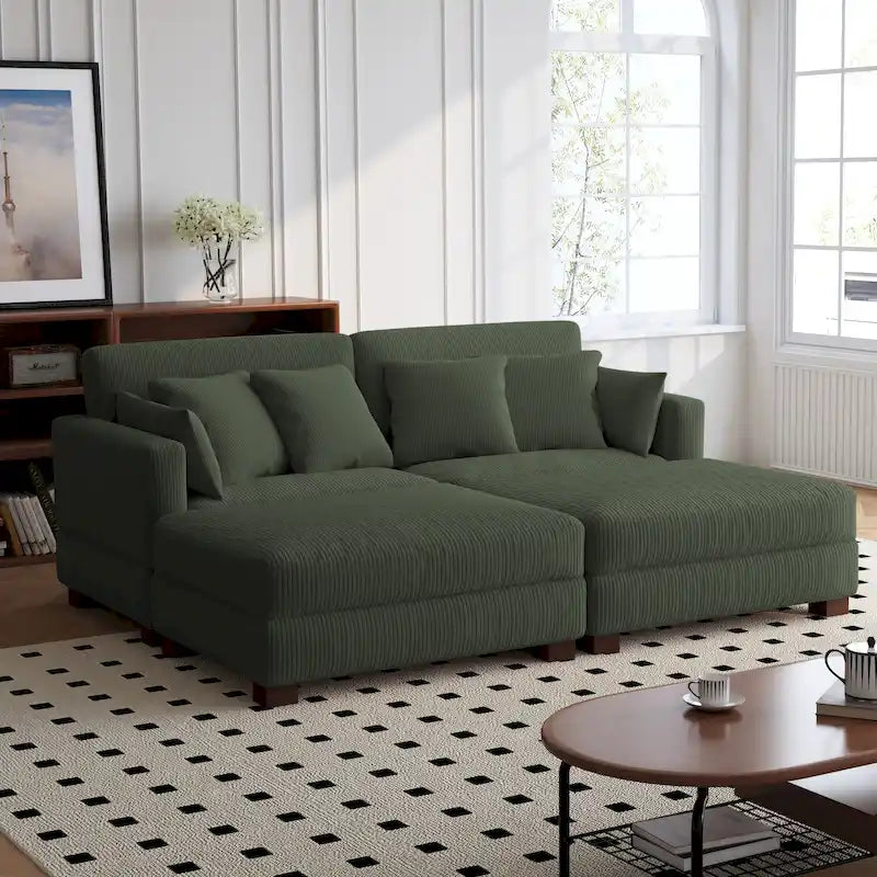 88 Convertible Larger Couch Modular Sectional Sofa Set