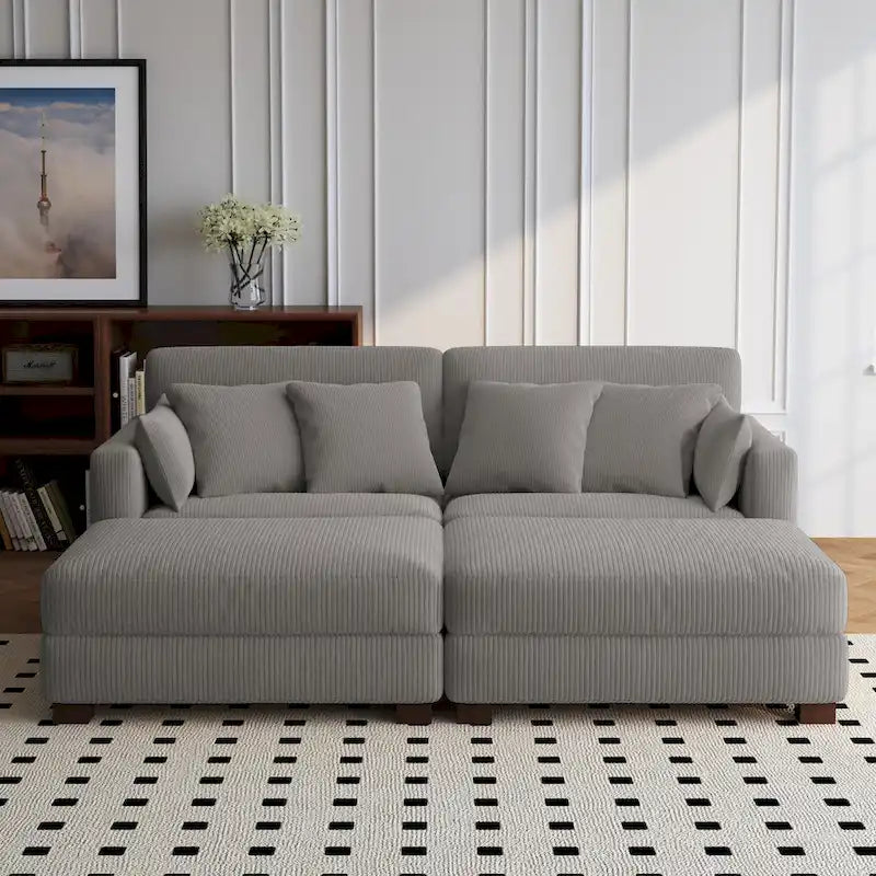 88 Convertible Larger Couch Modular Sectional Sofa Set