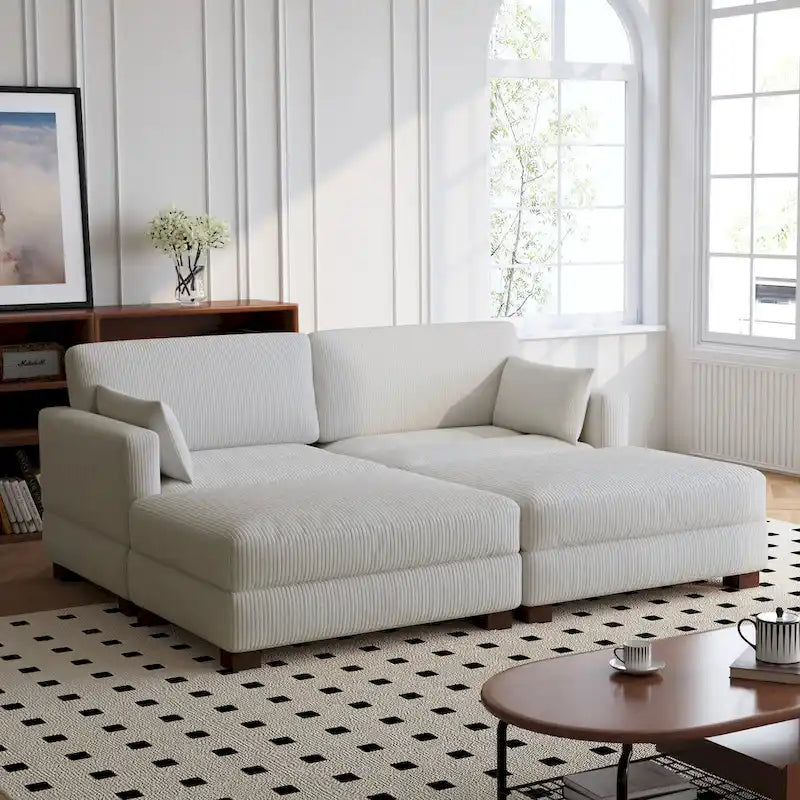 88 Convertible Larger Couch Modular Sectional Sofa Set