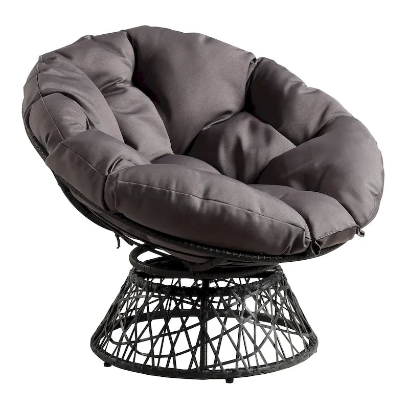 The Curated Nomad Avoca Woven Wicker Papasan Chair