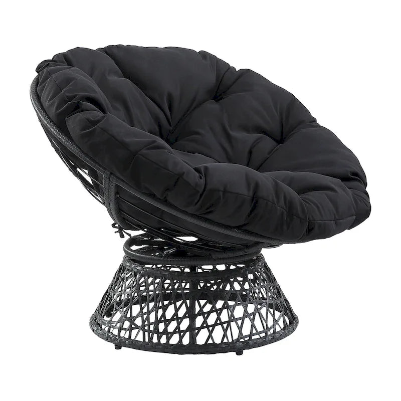The Curated Nomad Avoca Woven Wicker Papasan Chair