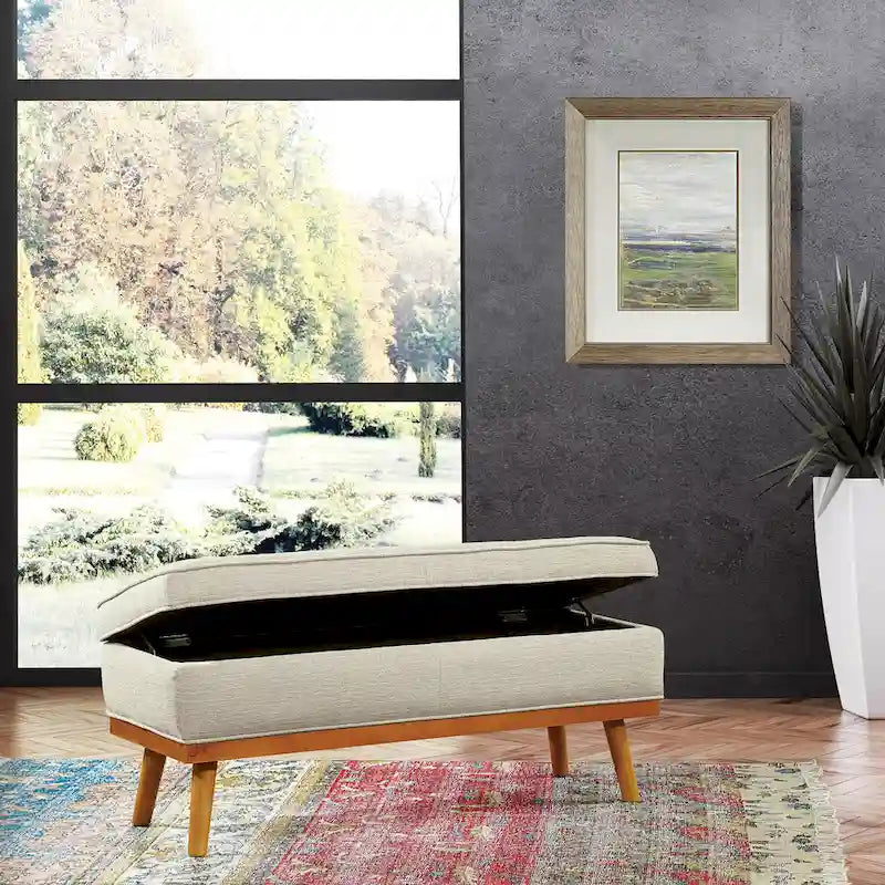 Carson Carrington Sastamala Mid-century Storage Bench