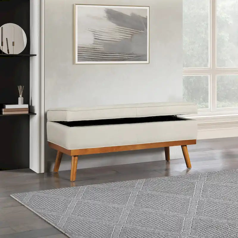 Carson Carrington Sastamala Mid-century Storage Bench