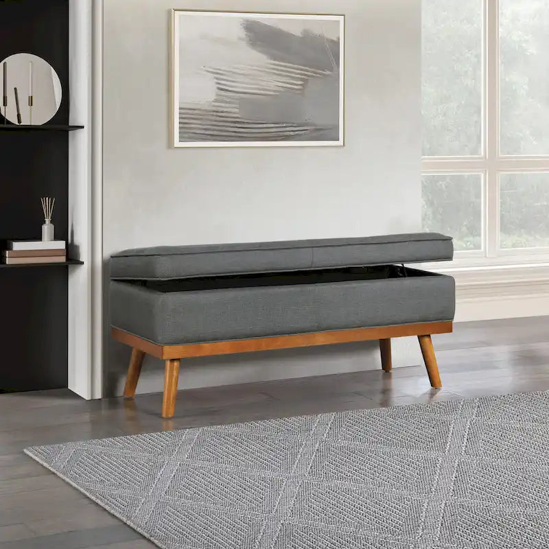 Carson Carrington Sastamala Mid-century Storage Bench