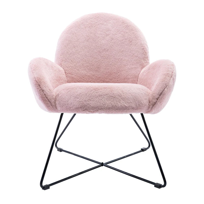 Corvus Rowen Modern Fleece Upholstered Accent Chair with Arm