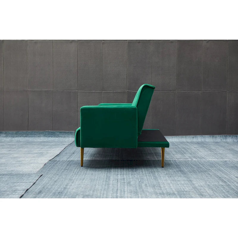 75 Wide Tufted Velvet Convertible Sleeper sofa