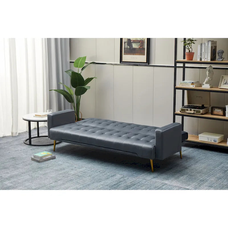75 Wide Tufted Velvet Convertible Sleeper sofa
